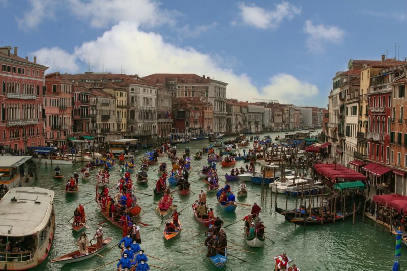 Venice Gran Canal Carnival water parade