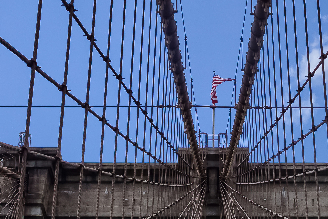 View of Brooklyn bridge, New York, 2020