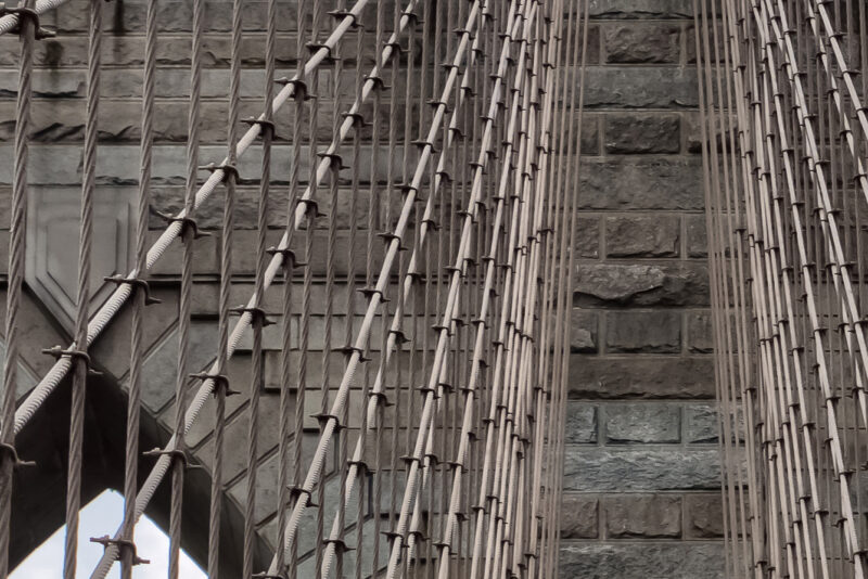 On the Brooklyn bridge, New York, 2020