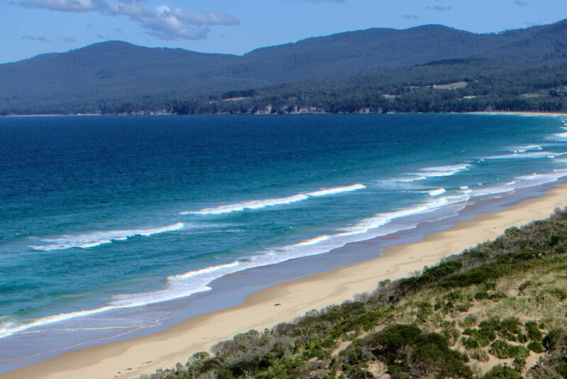 between two oceans, Bruni island, Tasmania