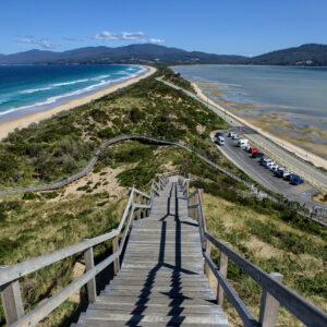 between two oceans, Bruni island, Tasmania
