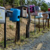 Mail boxes, Bruni Island, Tasmania