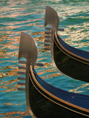 two gondolas in Venice
