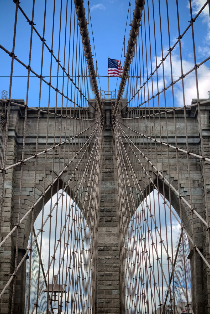 On the Brooklyn bridge, New York, 2020