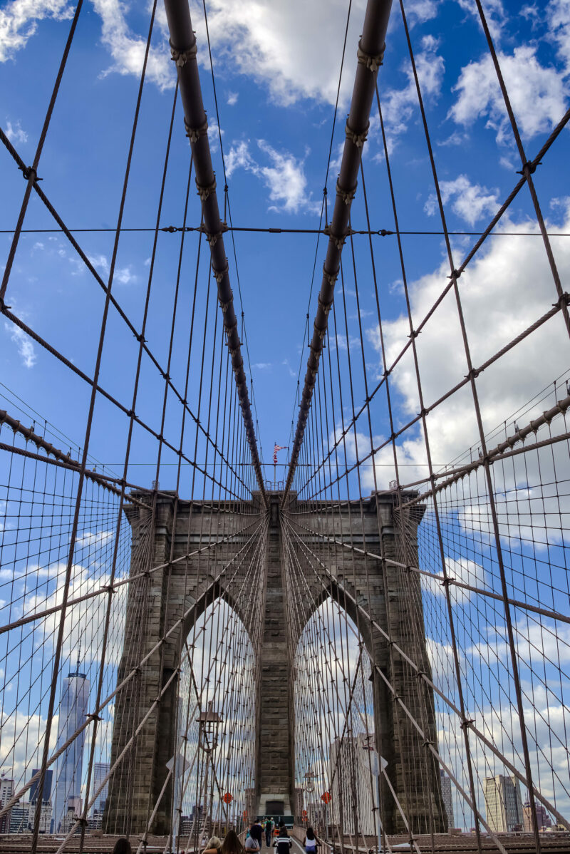 View of Brooklyn bridge, New York, 2020