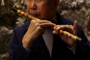 China portraits, the flute player