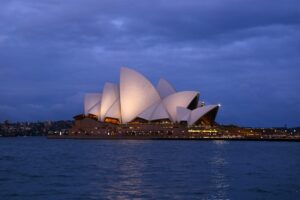 Sydney Opera house at dusk