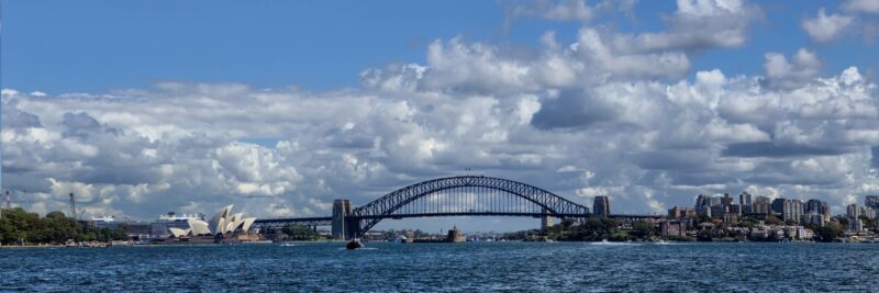Sydney Opera house and harbour bridge 3x1 panorama