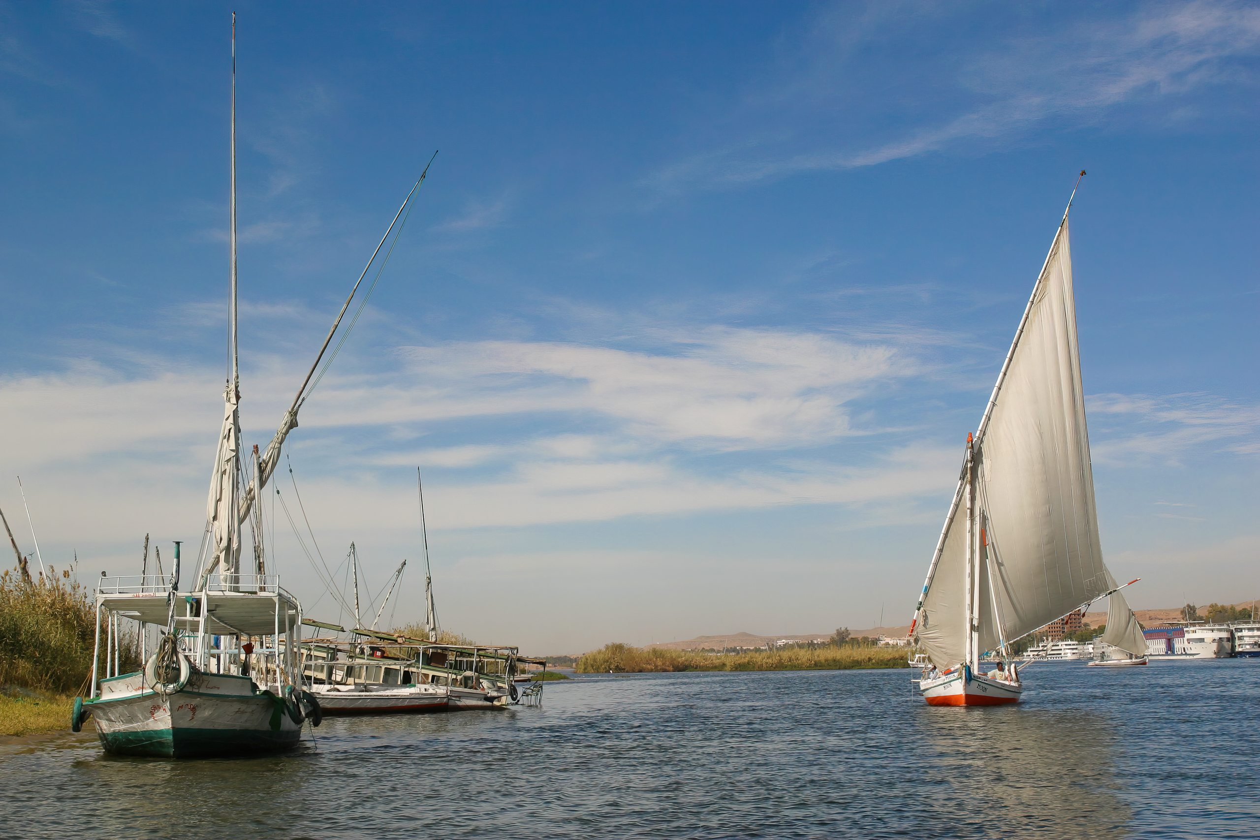 On the Nil river, Felhouk, Egypte
