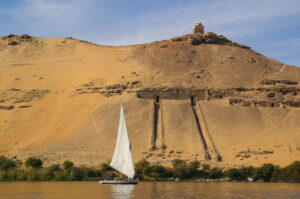 Felhouk cruising on the Nil river, Egypte