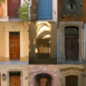 Doors of Roquebrune, France