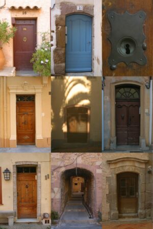 Doors of Roquebrune, France