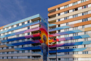street art rainbow in Paris 13th