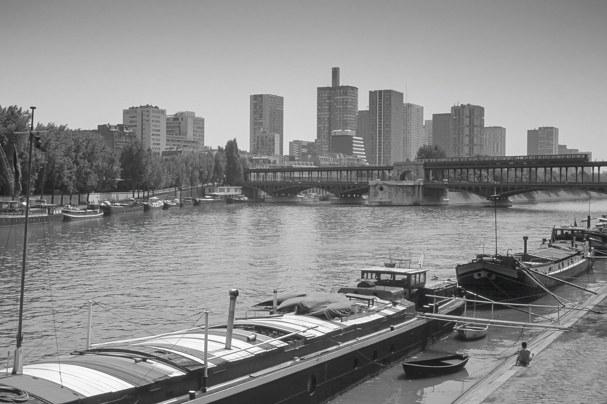 Barges on the river seine, Paris