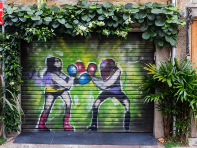 Boxing, street art